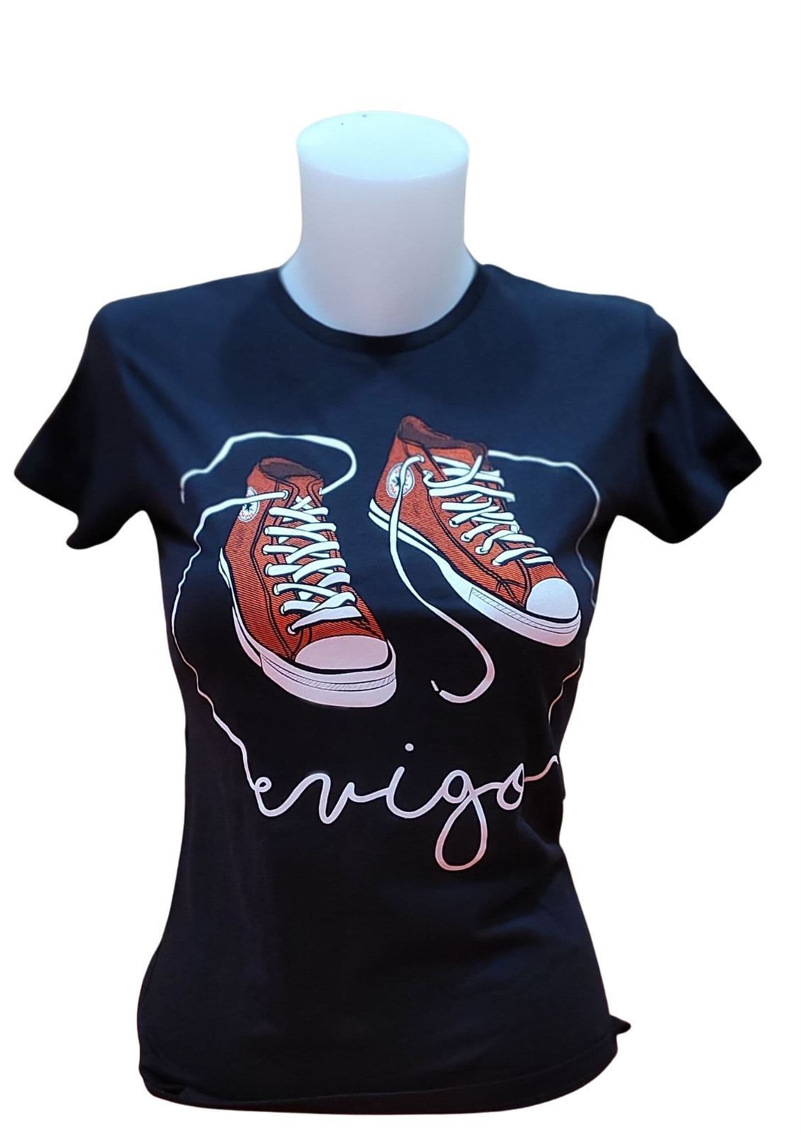 Camiseta Moza Morriña Vigo zapatillas - Imaxe 1